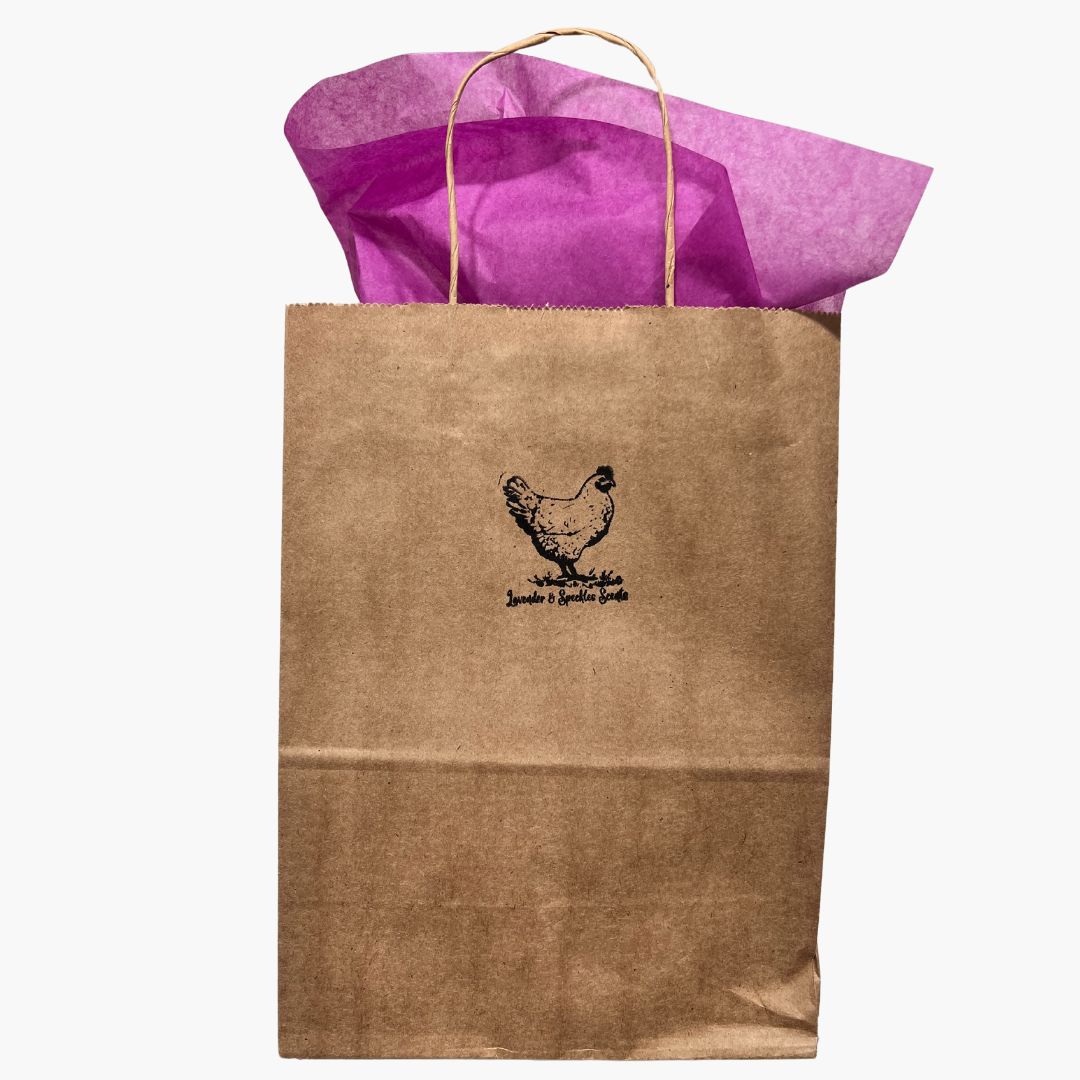 Gift Bag w/ Lavender & Speckles Logo - 1 count